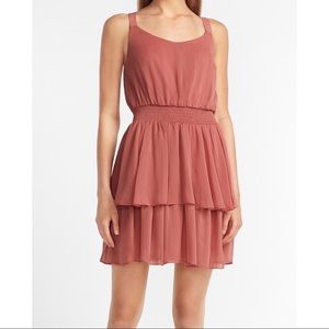 EXPRESS Tiered Ruffle Fit And Flare Dress